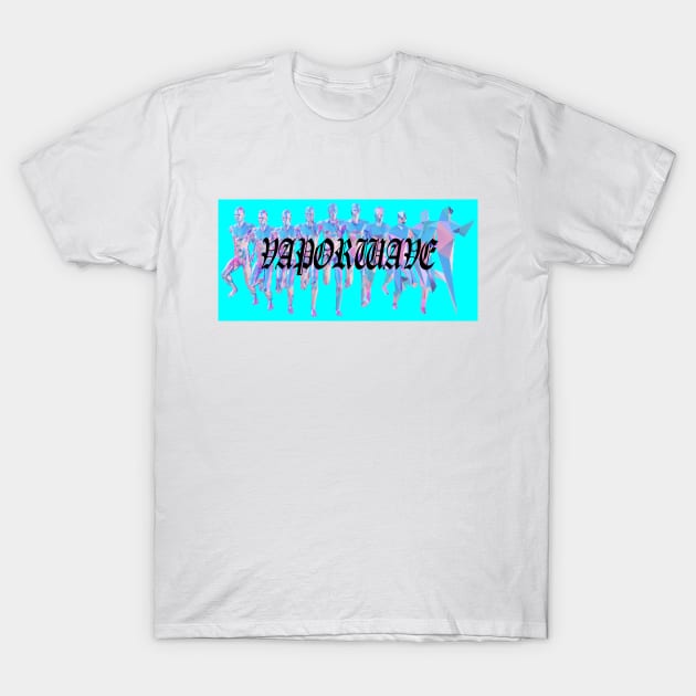 Vaporwave running men T-Shirt by Simonpeters98